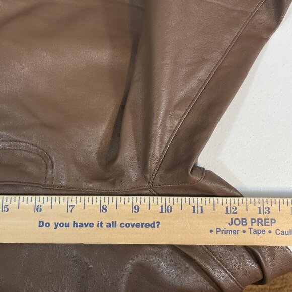 Free People Leather Jeans Womens Size 27 Brown Polyester Skinny Tapered Leg - Picture 7 of 12